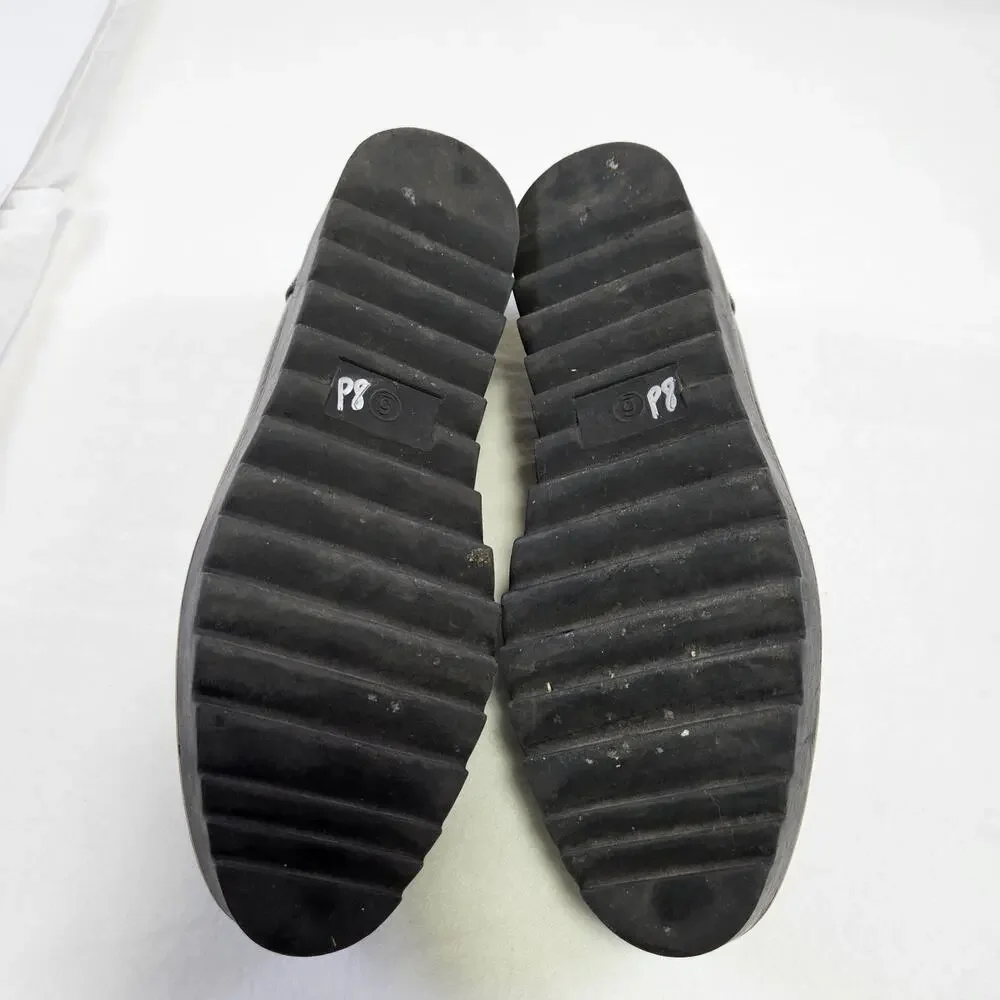 Chinese Laundry Platform Penny Loafer Women 6 Black Patent Goth Chunky Lug Sole